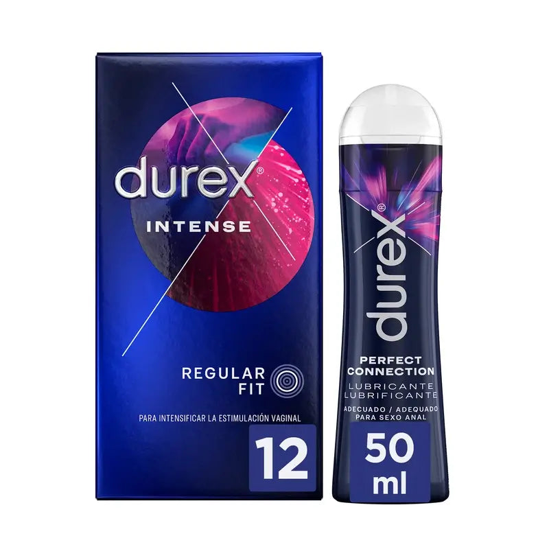 Durex Intense 12 Preservativos + Lubrificante Perfect Connection 50 ml