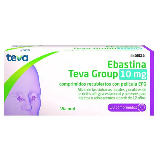 Ebastina Teva 10 mg, 20 Comprimidos