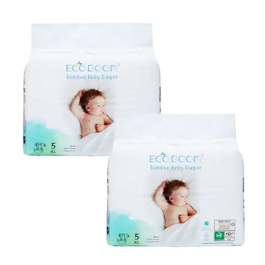 Eco Boom Pack 2X Fralda de Bambu Pura Pure Xl 5, 56 unidades