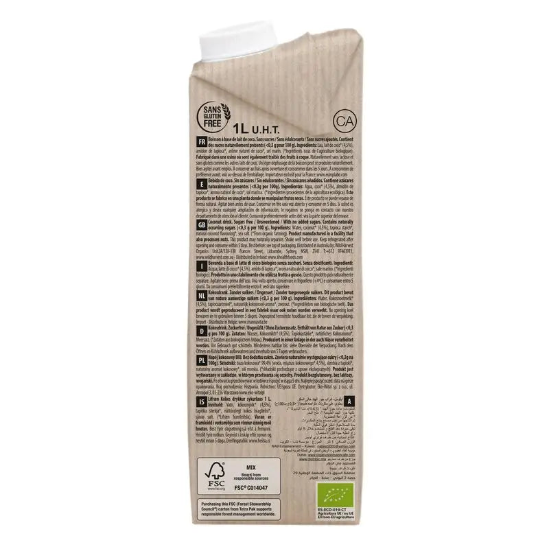 Ecomil Coco Clássico Nature Bio, 1 l