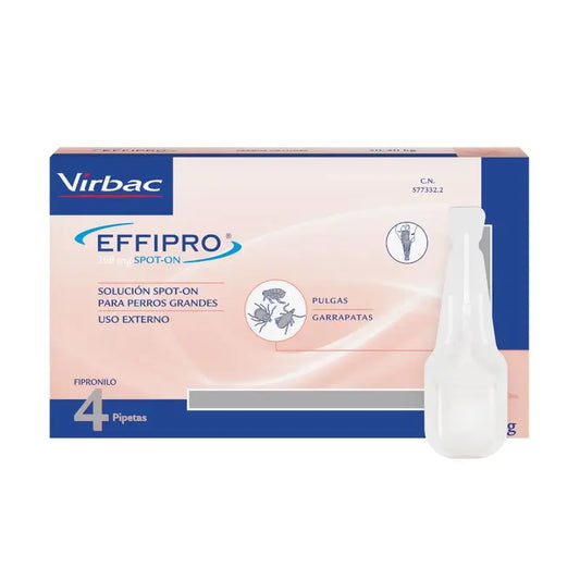 Effipro 268 Mg Spot-On Cães Grandes 20-40Kg, 4 Pipetas