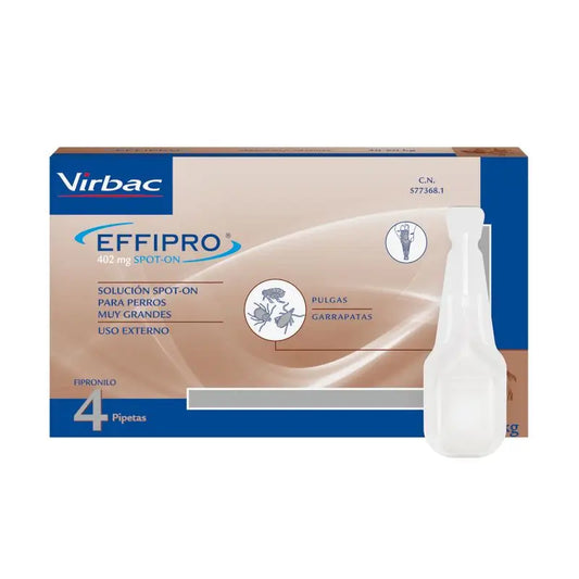 Effipro 402 Mg Spot-On Cães Grandes +40Kg, 4 Pipetas