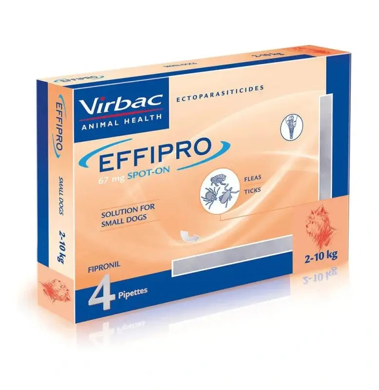 Effipro 67 Mg Spot-On Cães Pequenos 2-10Kg, 4 Pipetas