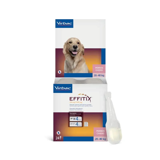 Effitix L Antiparasitário Cães Grandes 20-40 Kg, 24 Pipetas