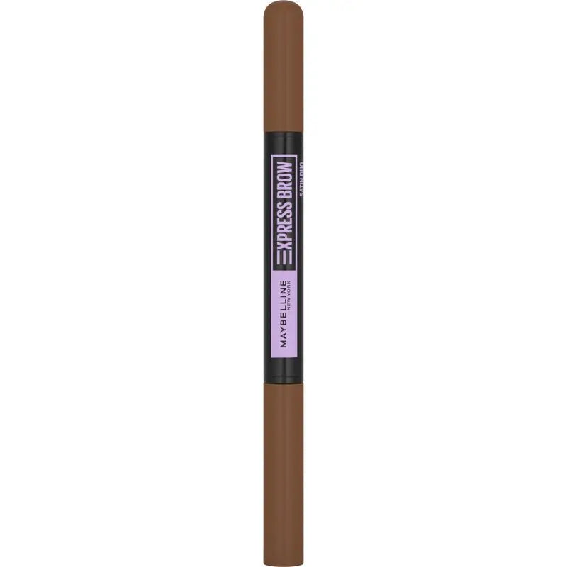 Lápis para Sobrancelhas Automático Maybelline New York Express Brow Satin Duo 02 Med Brown