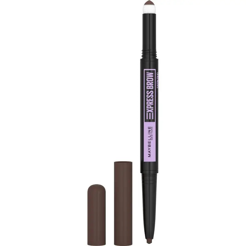 Lápis para Sobrancelhas Automático Maybelline New York Express Brow Satin Duo 04 Castanho Escuro