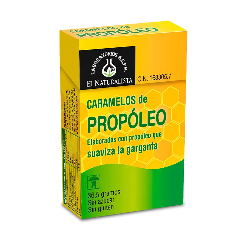 El Naturalista Caramelos Propóleo 20 unidades Sin Azúcar 36,5 gr