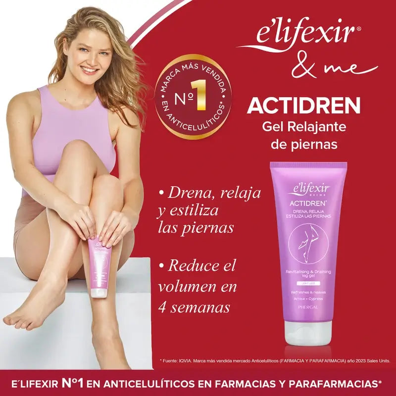 Elifexir Actidren Gel Creme Drenante Relaxante Pernas Cansadas 200Ml