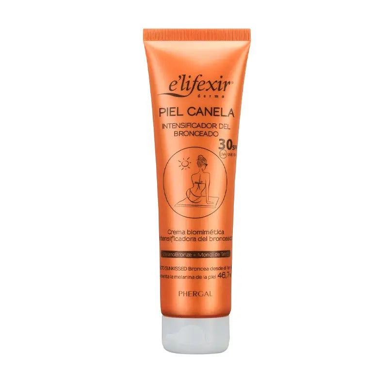 Elifexir Canela Creme para a Pele Spf30 Gel Acelerador do Bronzeado Protetor Solar 150Ml