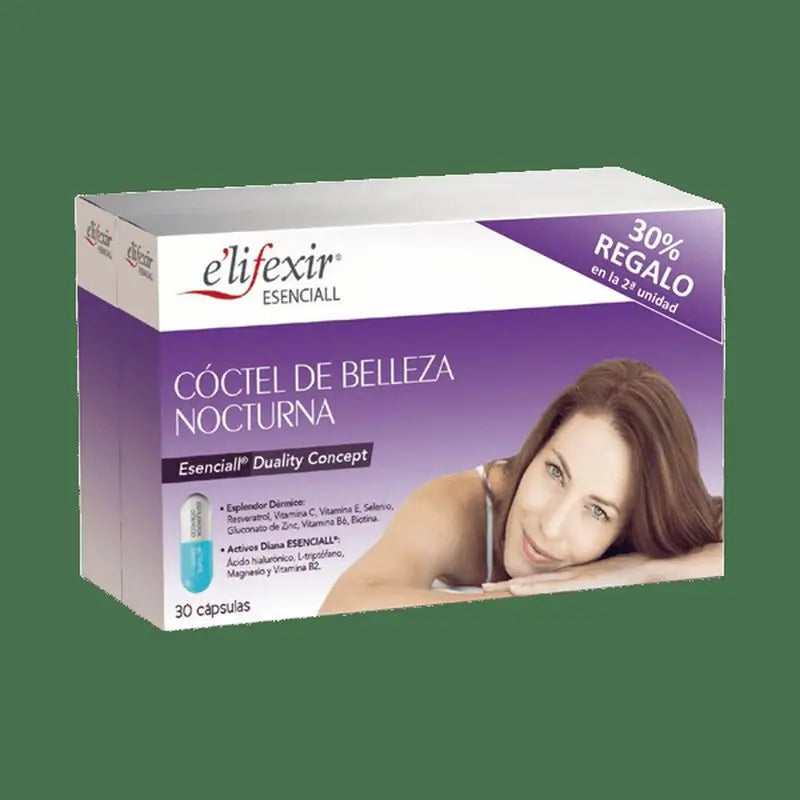 Elifexir Essential Night Beauty Cocktail Ácido Hialurónico 60 Cápsulas