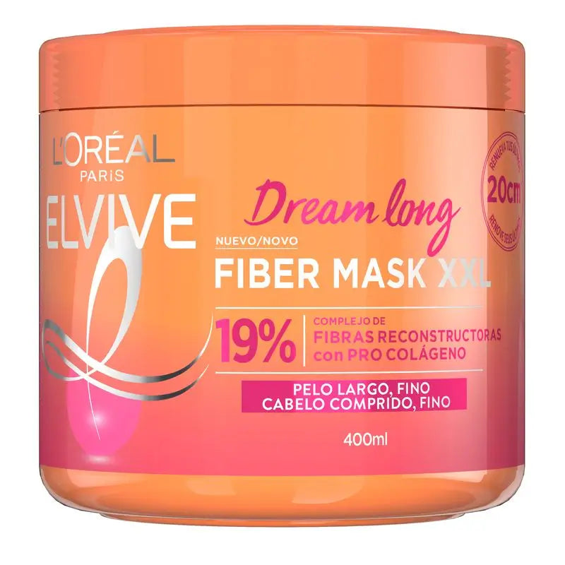 L'Oréal Paris Elvive Dream Long Fiber Mask Xxl Máscara Reparadora Para Cabelos Longos e Finos.