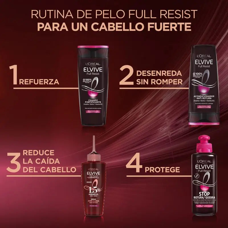 L'Oréal Paris Elvive Full Resist Sérum Anti-queda de Cabelo: Com 1,5% de Aminexil, Cafeína e Arginina, Fortalece e Reduz a Queda de Cabelo