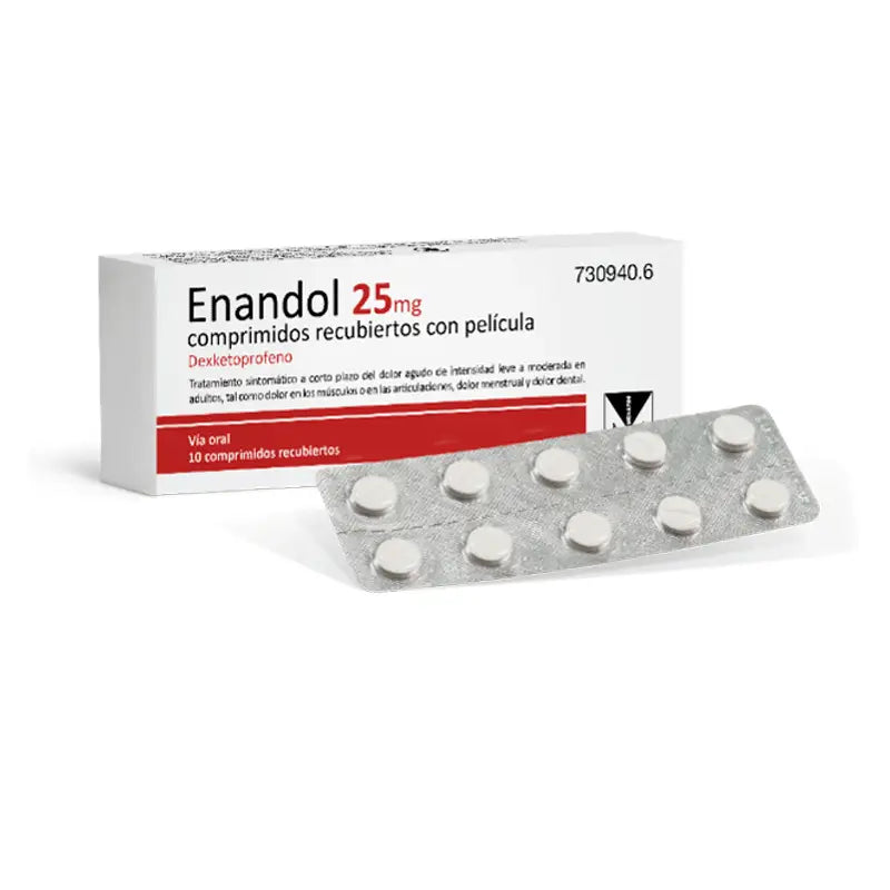 Enandol 25 mg, 10 comprimidos revestidos por película