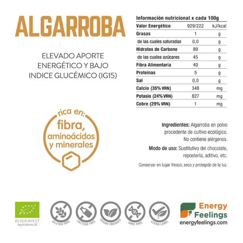 Energy Feelings Alfarroba 200Gr. Eco Vegan Sg