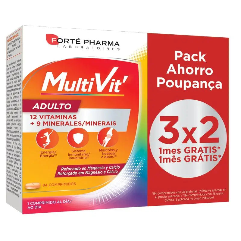 Forte Pharma Energy Multivit Adulto 84 comprimidos