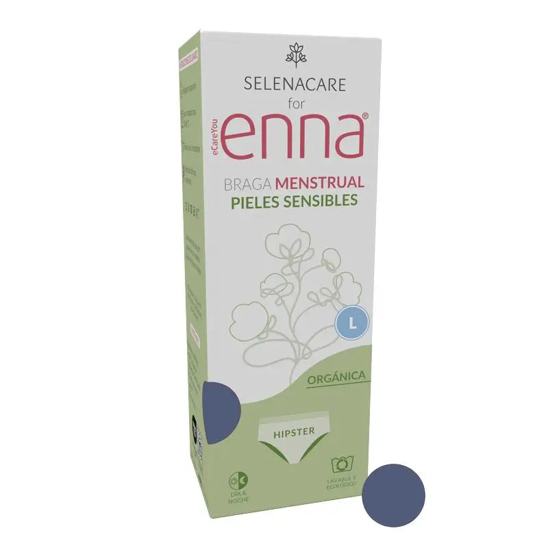 Enna Braga Menstrual Ginecological Organic Hipster (Flujo Medio) Talla L - Color Azul / Gris