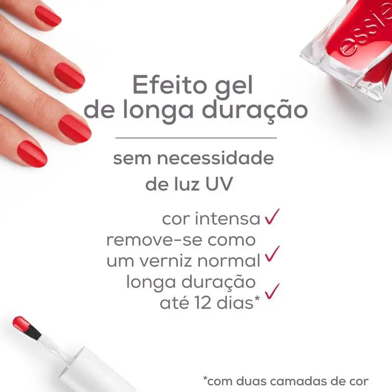 Essie Gel Effect Verniz de longa duração e secagem rápida - Gel Couture, tom 260 Flashed, 13,5 ml