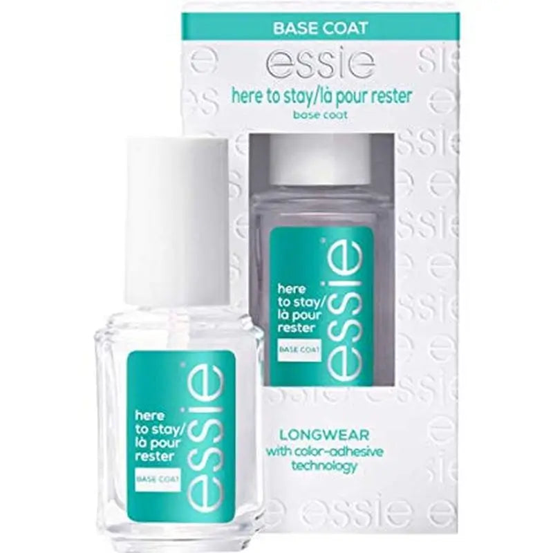 Essie Nail Treatment: tecnologia de aderência, prolonga a duração do verniz, base Here to Stay, 13,5 ml