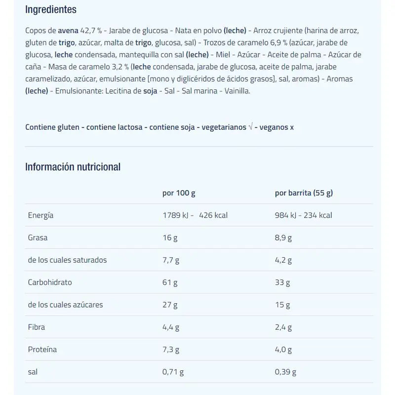 Barra de aveia doce e salgada Etixx 12 palitos