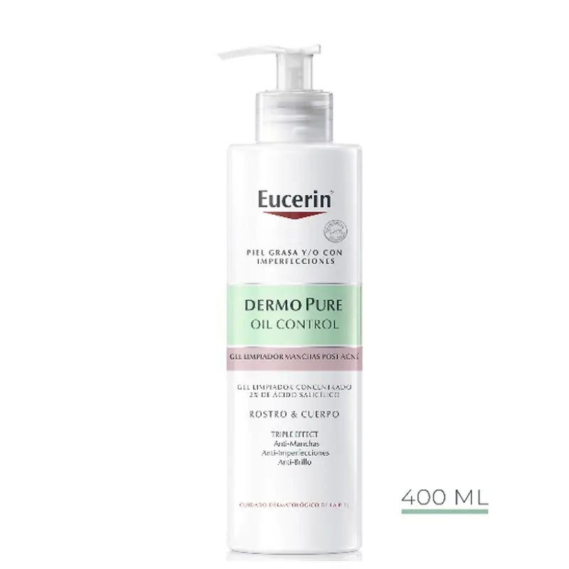 Eucerin Dermopure Gel de Limpeza Triplo Efeito, 400 Ml