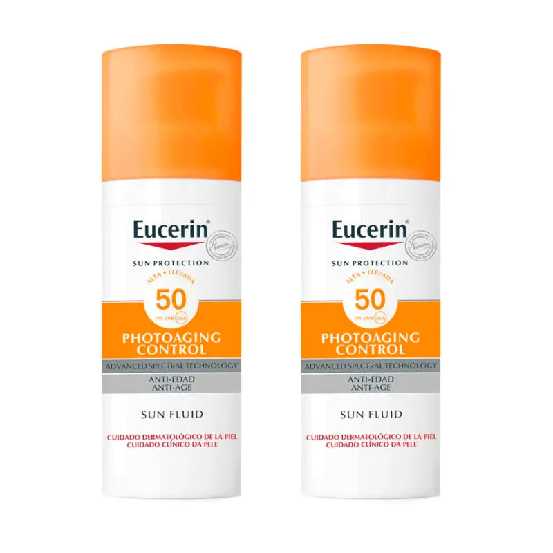 Eucerin Duplo Controlo Fotoenvelhecimento Anti-Idade Spf50, 2 x 50 Ml