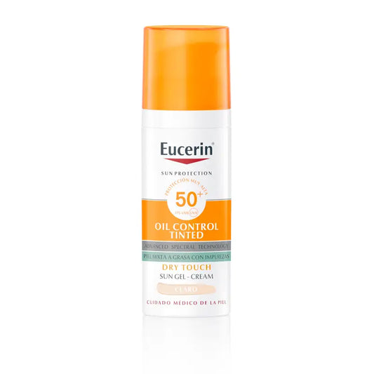 Eucerin Face Oil Control Dry Touch Gel Cream Spf50+ Tinted Light, 50 ml