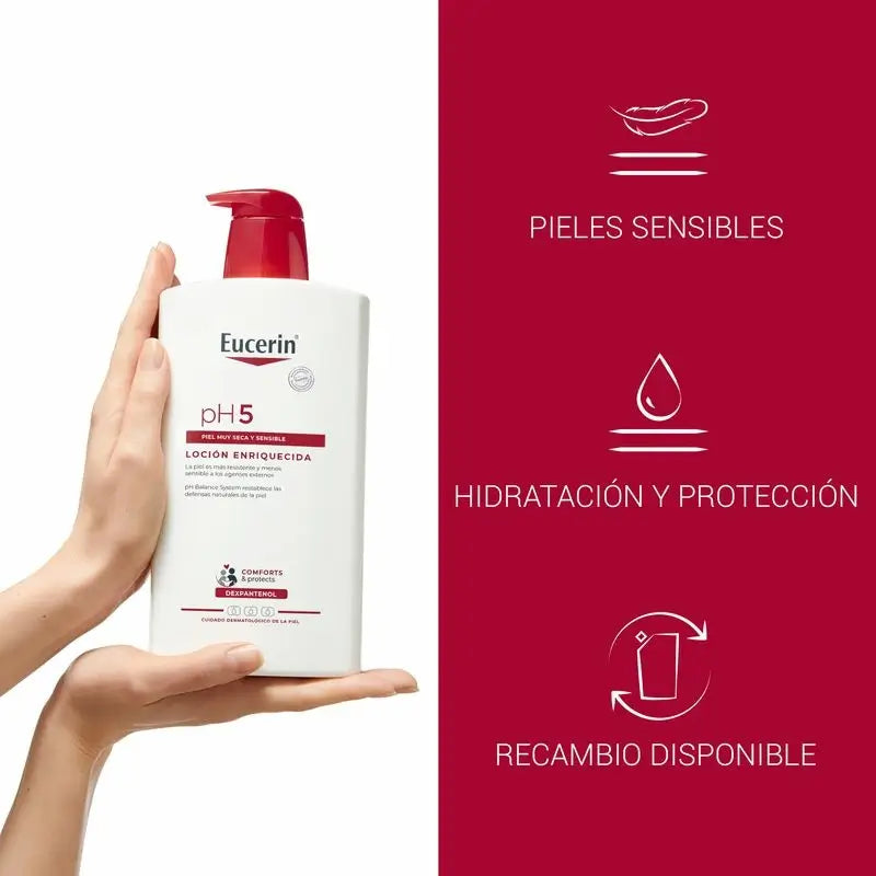 Eucerin Loción Enriquecida Ph5, 1000 ml