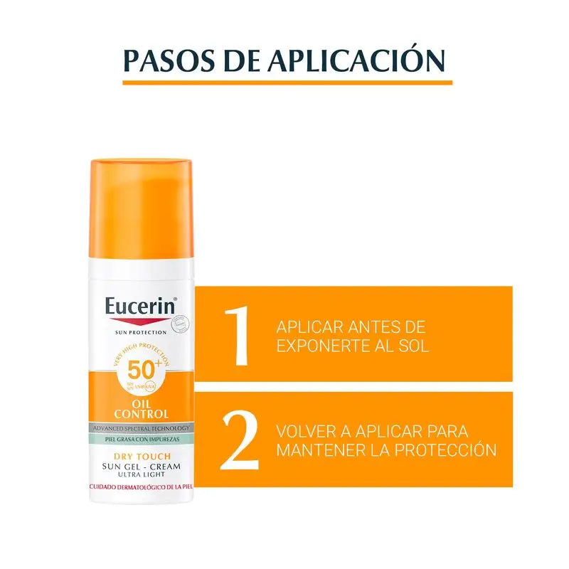 Eucerin Oil Control Dry Touch SPF 50+, 50 ml