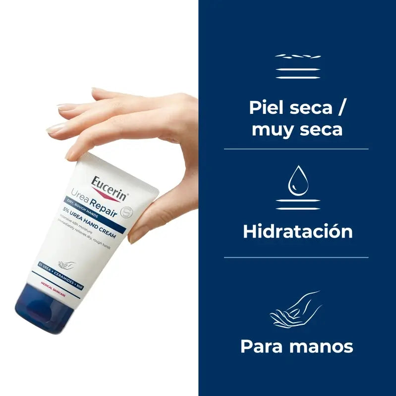 EUCERIN UREIA REPARAÇÃO MAIS CREME DE MÃO 5 % 75 ML