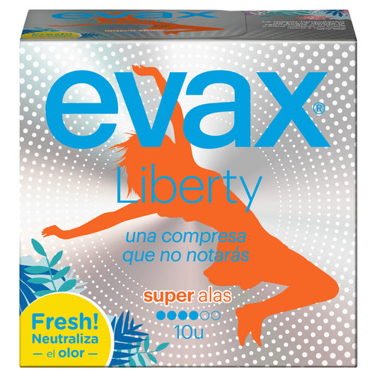 Evax Liberty Super Pads Com Asas , 10 unidades