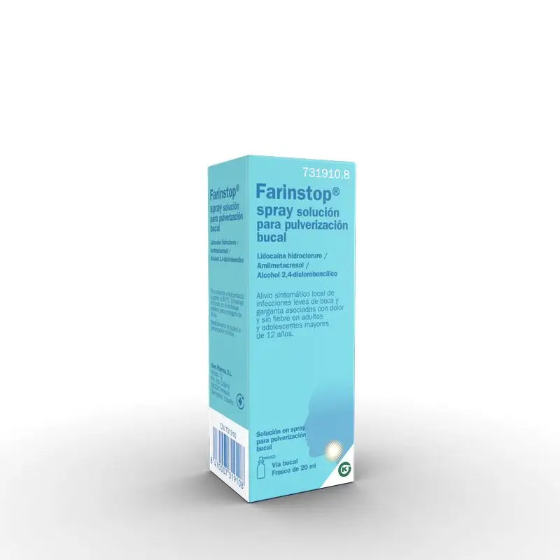 Farinstop Spray Solução para Pulverização Bucal 20ml, 1 Frasco