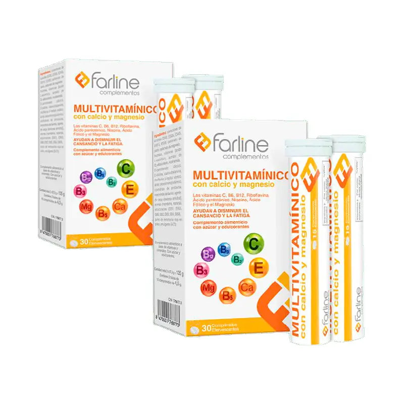 Farline Multivitamin, 2 embalagens x 30 comprimidos efervescentes