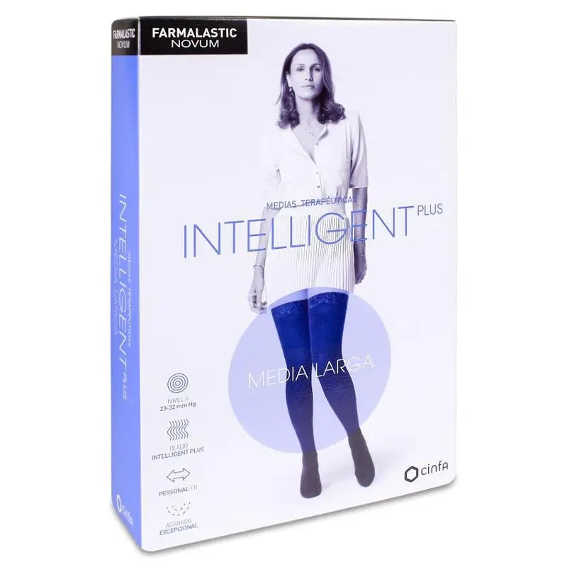 Farmalastic Novum Media Intelligent Plus Media Larga Antracita, Talla 3 