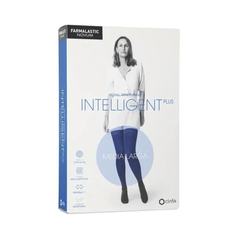 Farmalastic Novum Media Intelligent Plus Media Larga Antracita, Talla 1 