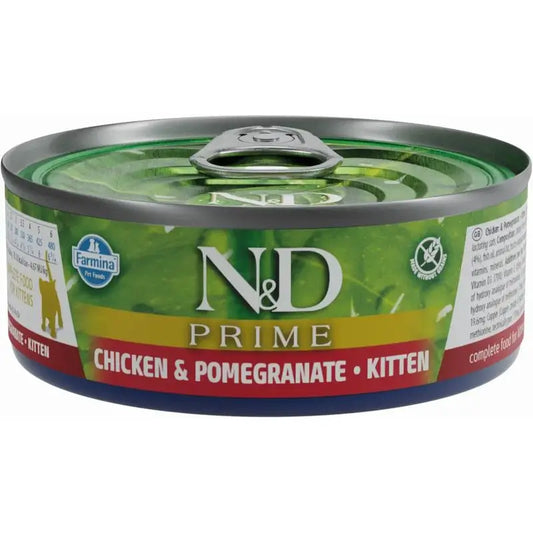 Farmina N&D Cat Kitten Prime Frango Romã 30X70Gr Caixa