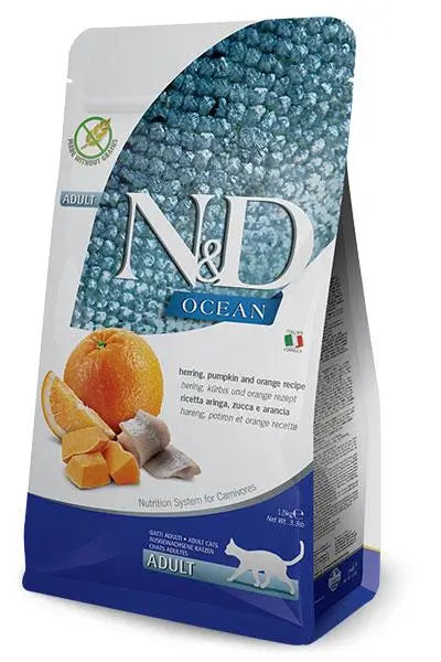 Farmina N&D Cat Ocean Calabaza Arenque 1,5Kg, pienso para gatos