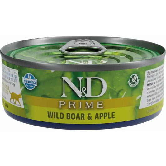 Farmina N&D Cat Prime Javali & Maçã 30X70Gr Caixa