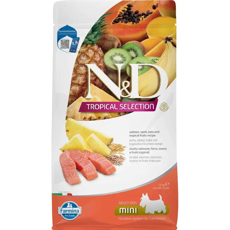 Farmina N&D Dog Seleção Tropical Mini Salmão 1,5Kg