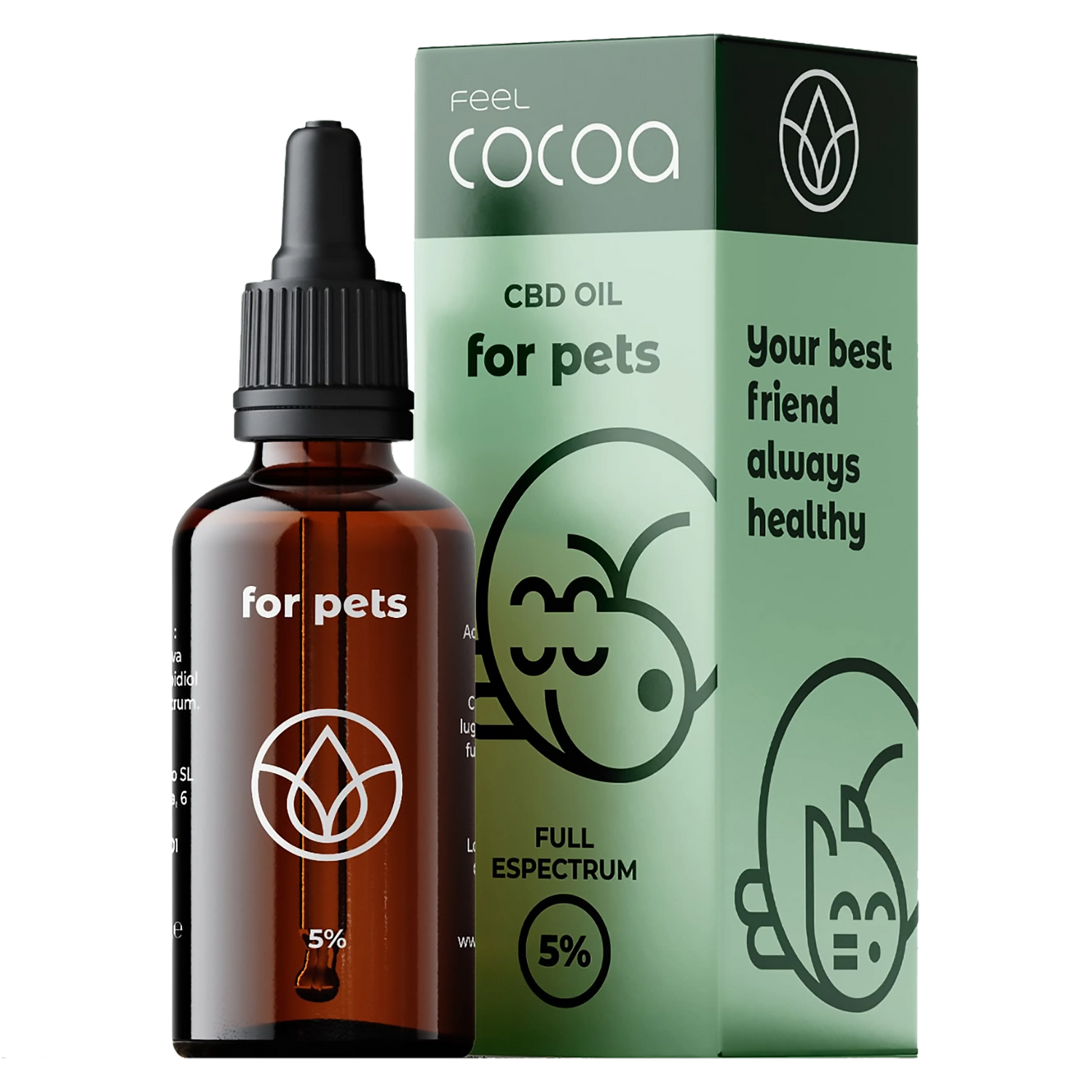 Feel Cocoa Cbd Oil 5% Cães e Gatos, 10 ml