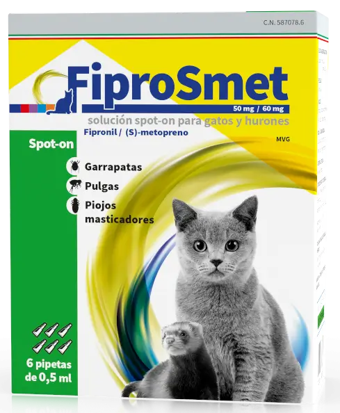 Fiprosmet Gatos y Hurones 6 Pipetas 0,5 ml