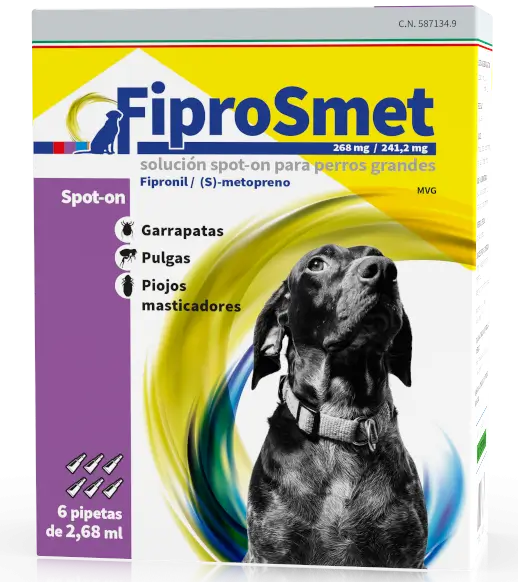 Fiprosmet Perros Grandes 2,68 ml, 6 Pipetas