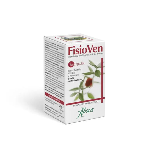 Aboca Fisioven Capsules, 50 cápsulas, favorece a microcirculação das pernas, com Rusco, Centella, Red Vine e Hammelis, 50 cápsulas