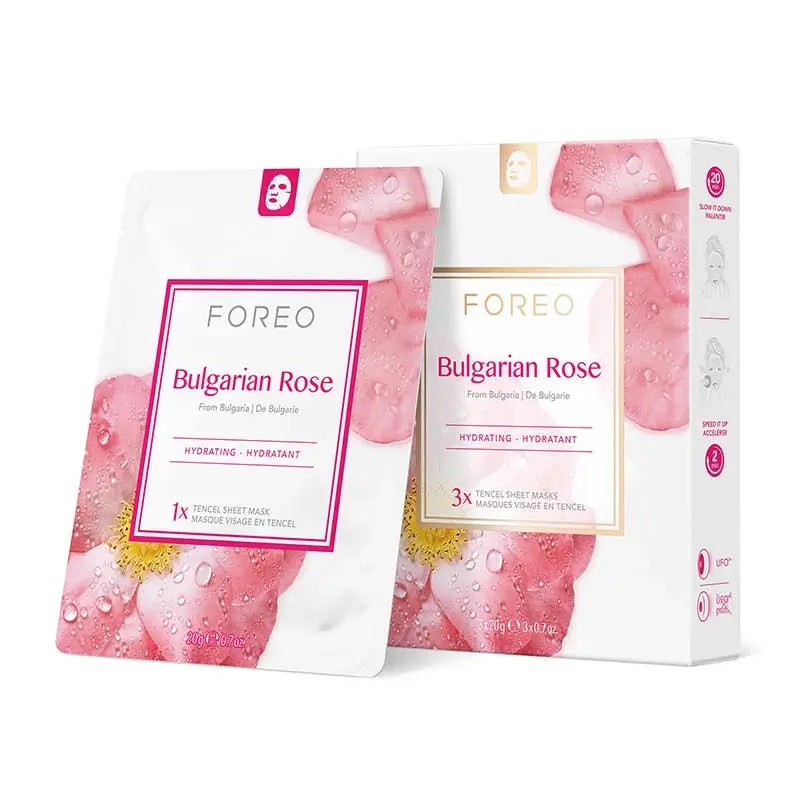 Foreo Farm To Face Sheet Mask - Rosa da Bulgária x3