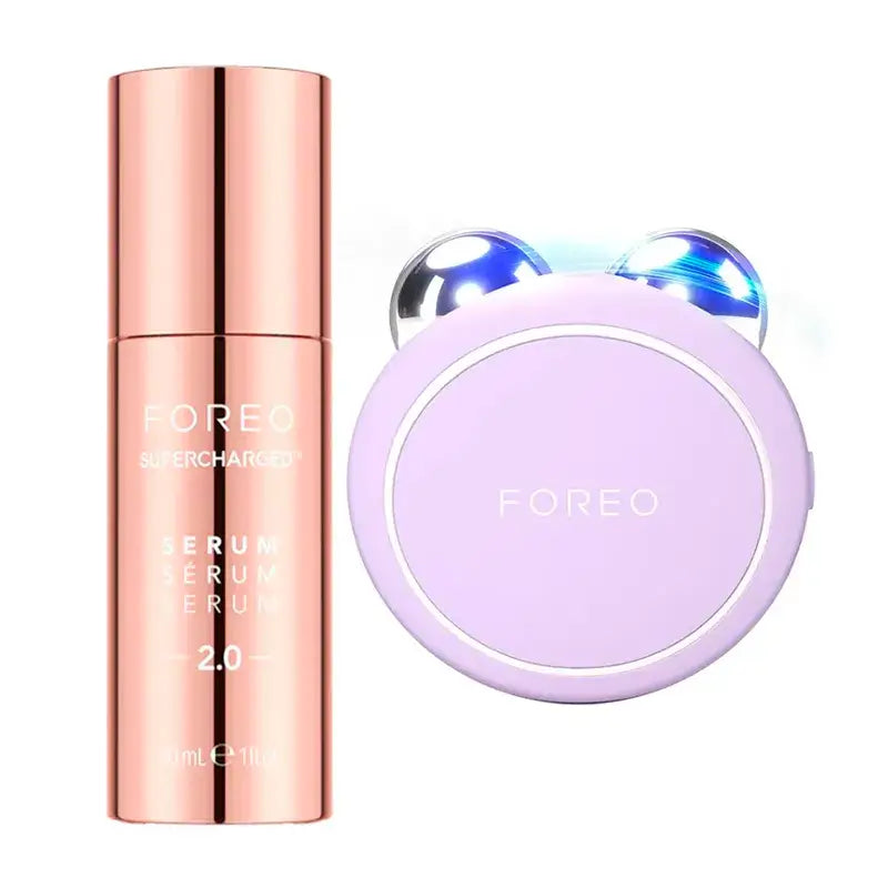 Foreo Supercharged™ Serum 2.0 + Foreo Bear 2 Go Lavender , 2 peças.