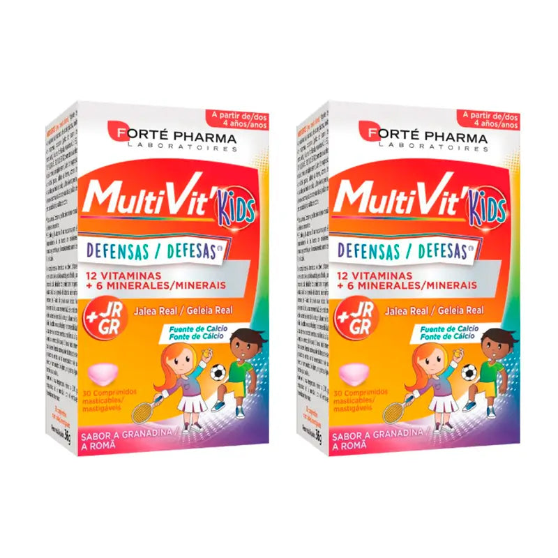 Forte Pharma Duplo Energy Multivit Junior Comprimidos Mastigáveis 2 x 30 unidades