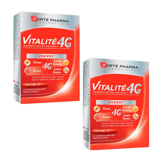 Forte Pharma Duplo Energy Vitalite 4 g,2 x (20 doses únicas x 10 ml)