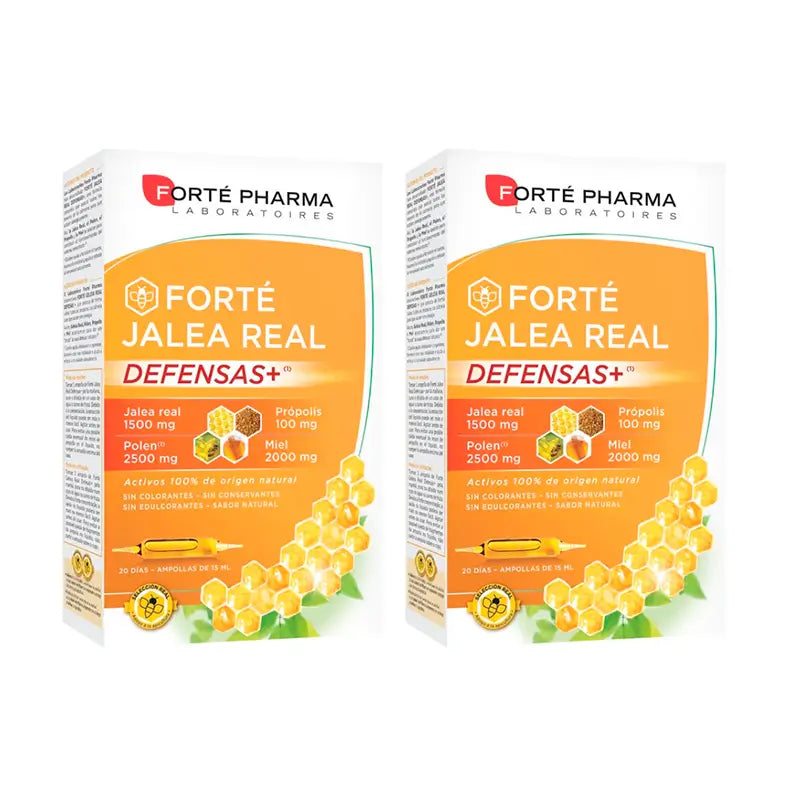 Forte Pharma Duplo Forté Geleia Real Defence+, 2 x 20 ampolas