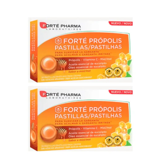 Forté Pharma Duplo Forté Mel de Própolis Pastilhas, 2 x 24 pastilhas