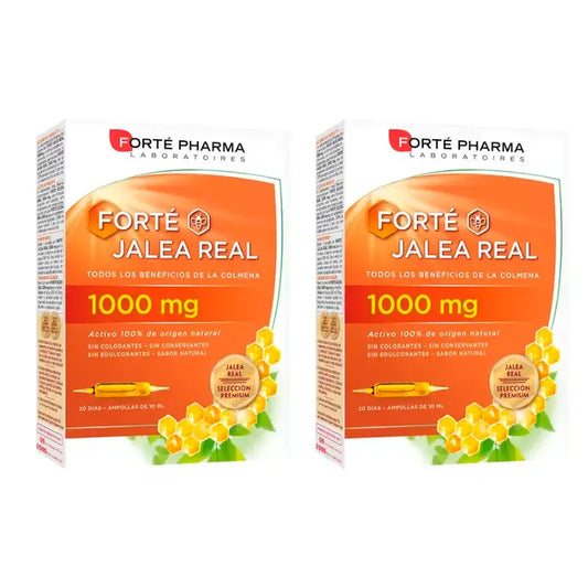 Forte Pharma Duplo Geleia Real 1000 mg 2 x (20 Ampolas x 10 ml)