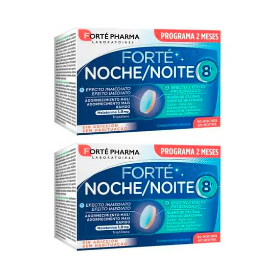 Forté Pharma Duplo Noite 8H 60 Dias,2 x 60 Comprimidos